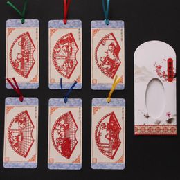 Bookmark 2set/lot Bookmarks Chinese Classical Paper Cut For Reading Handmade Art Gift Marker Of Page School Office Supplies