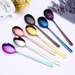 Korean Spoon 304 Stainless Steel Spoon fork High Quality Mixing Spoons Dinnerware Kitchen Accessories