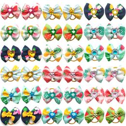 Cute Dog Apparel Accessories Pet Hair Bows Rubber Band Headdress Different Styles and Colours