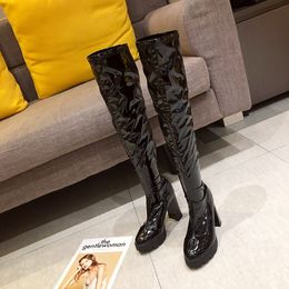 Botas Negras De Cuero Hasta La Rodilla Oferta Online | DHgate.com
