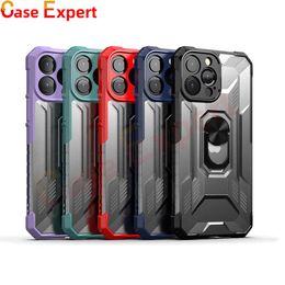 Rugged Shield Metal Ring Kickstand Cases for iPhone 13 12 Pro Max Plus Samsung S21 A12 A22 A32 A42 A52 A72 Google Pixel 6
