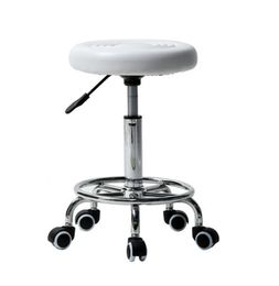 bar stool desk NZ - 2022 Furniture Fashion Round with Lines Rotation Bar Stool White chairs desk