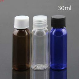 Empty 30ml Blue Brown Clear Plastic Bottle Cosmetic Water Face Toners Lotion Sample Packaging Nutrient Container Free Shippinggood qty