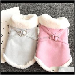 Apparel Supplies Home & Garden Drop Delivery 2021 Leather Coat Jacket Vest Winter Dog Clothes Pet Outfit Garment Cat Chihuahua Poodle Bichon