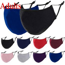 2021 Cotton Face Mask Aducts Cotton Facemask Adjustable Straps Breathable Comfortle Mouth Muffle Eco Friendly Washable Fast Delivery ggk