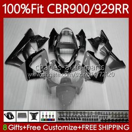 OEM Bodywork For HONDA CBR900 Grey black CBR929 RR 900CC 929CC 2000 2001 68No.127 CBR 900 929 RR CC CBR929RR 00-01 CBR900RR CBR 929RR 900RR 00 01 Injection Fairing Kit