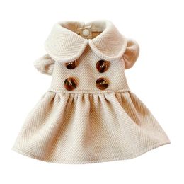 Dog Apparel IPBZ Puppy Clothes Fragrant Wind Doll Collar Dress Fit Small Pet Cat All Season Cute Costume Skirt