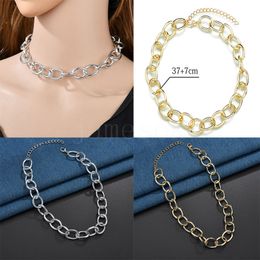 Party Favour Personalised cross chains necklace female exaggerated Necklace metal single layer oval chain Valentine's Day gift dd931