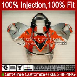 Injection Mould Fairings For HONDA CBR 600 FS CC Orange silver 600F4i CBR600 F4i 01 02 03 Bodywork 46No.103 CBR600F4i F4 i 600CC 2001 2002 2003 CBR600FS 01-03 OEM Body Kit