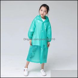 Raincoats Household Sundries Home & Gardenraincoats Quality Eva Transparent Fashion Frosted Child Raincoat Girl And Boy Rainwear Outdoor Hik