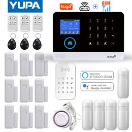 WIFI GSM Home Security Alarm System With Wireless Keyboard & Motion Sensor Burglar Anti Theft TUYA APP Remote Control Smart Kit