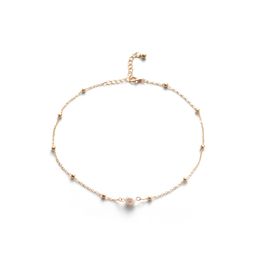 Pearl Choker Dainty Adjustable Necklace 18K Gold Plated Cultured Barque Pearls Tiny Chain Delicate Mother's Valentine Jewellery