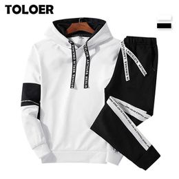 Men Sets Sport Suit Tracksuit Outfit Suit 4xl 2 Piece Set Suits Hoodies & Long Pants Warm Mens Spring Autumn Hoodie Set Clothing X0610