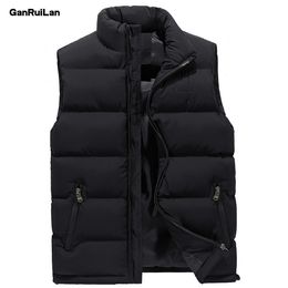 Mens Vest Jacket Men Autumn Warm Sleeveless Jackets Male Winter Casual Waistcoat Vest Plus Size Veste Homme Clothing B0921 210518