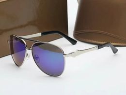 2021 men classic design sunglasses Fashion Oval frame Coating UV400 Lens Carbon Fiber Legs Summer Style Eyewear with 412