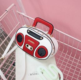 3pcs Messenger Bags Women PU Retro Radio Shaped Sport Crossbody Bag Mix Color