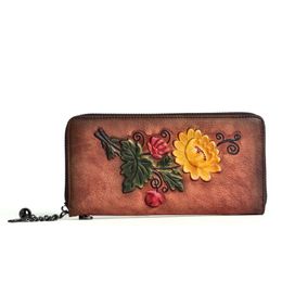 Female Genuine Leather Wallet for Women Long Clutch Wallet High Quality Handy Bag Purse Lady Card Holder