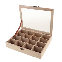 2022 boîte de rangement en bois de bricolage Boîte de rangement en bois Boîte à bijoux en bois Vintage