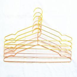 Wholesale Rose Gold Metal Clothes Shirts Hanger Racks with Groove, Heavy Duty Strong Coats Suit Hangers For adult 42x20cm