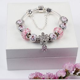 18 21CM Mom Bracelet 925 Silver Bracelets Charms Beaded Fit For