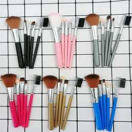 -5 pièces Makeup Makeup Brush Set Voyage Portable Mini application