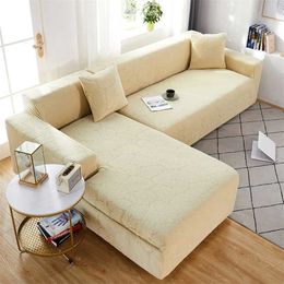 Fluffy Plush Soft Sofa Cover for Living room Elastic Covers Lounge Sectional Couch Corner L Shape Slipcoverr 3 Seater 211207
