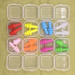 1000pairs Silicone Earplugs Swimmers Soft and Flexible Ear Plugs for travelling & sleeping reduce noise Ear plug 8 colorsDH5000