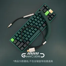 GeekCable Handmade Customised Mechanical Keyboard Data Cable For GMK Theme SP Keycap Line Sound Wave Colorway