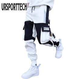 Streetwear Men's Multi Pockets Cargo Harem Pants Hip Hop Casual Male Track Pants Joggers Trousers Fashion Harajuku Men Pant 210714