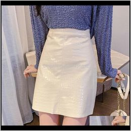 Skirts Womens Clothing Apparel Drop Delivery 2021 Blackbulewhitesplit Side Snake Embossed Party Bodycon Skirt Women Autumn High Waist Night O