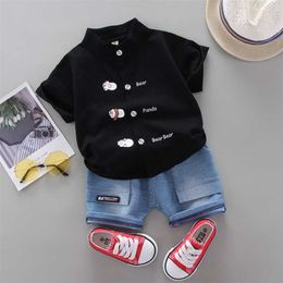 Sommer Baby Kleidung Anzug Kinder Jungen Mode Hemd Shorts 2 Teile/sätze Kleinkind Casual Kleidung Säuglings Kinder Trainingsanzüge Anzug Sets 211104