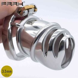 NXYCockrings FRRK Cock Sleeve for Penis Man Rings Stainless Steel Male Chastity Belt Bondage Device BDSM Fetish Sex Toys Adults 18 1124
