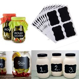 2022 new Free UPS Fedex Ship Hot 36Pcs/Set Blackboard Sticker Craft Kitchen Jar Organiser Labels Chalkboard Chalk Board Stickers