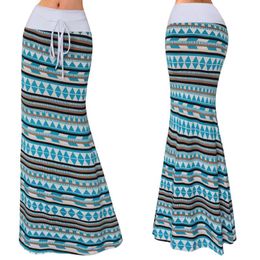 Graphics Print Long Skirts Women Plus Size Woman Summer Skirt 2021 Maxi Vintaga Slim High Waist Faldas Largas