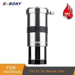 SVBONY Telescope Eyepieces 1.25" 3X/2X Barlow Lens Fully Multi-Coated Metal with M42x0.75 Thread