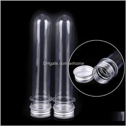 Bottles Jars Storage Housekeeping Organisation Home & Garden40Ml Plastic With Aluminium Cap Empty Clear Pet Cosmetic Tube Portable Transparen