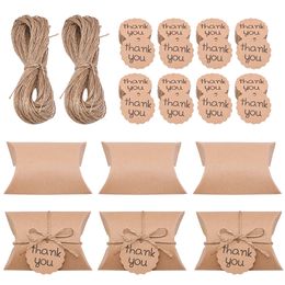 2022 cajas para regalos de cumpleaños 100 unids Mini Candy Kraft Cajas de papel de viaje Caja de regalo de viaje Boda Cumpleaños Favor de Navidad presente Funda de embalaje
