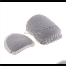 Sewing Notions Tools Apparel Drop Delivery 2021 10 Pairs Grey Cotton Shoulder Pads For Women Men Coats Jackets Suits Professional Wear Aysnr