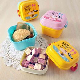 Lunch Box For Kids Cute Cartoon Bento Eco-friendly Portable Food Container With Compartment School Picnic Microwavable 210423