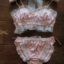 NXY sexy set Kawaii Sexy Japanese Ddlg Lingerie for Women Grils 2021 Lace Sleepwear Sweet Cute Lolita Underwear Bra and Panty Bralette 1127