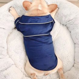 Dog Apparel Pet Pyjamas clothes, dogs and cats comfortable silk clothes 2 Colours plus size