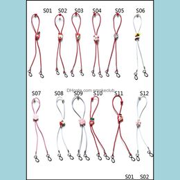 Event Festive Supplies Home & Gardenchristmas Lanyard Adjustable Length Face Extender Strap Cartoon Santa Claus Anti-Loss Holder Mask Rope P