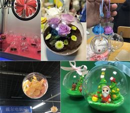 Clear Fillable Ball Christmas Plastic Balls Ornament Baubles Creative Christmas Tree Ornaments Mall Home Party Decoration