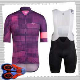 RAPHA team Cycling Short Sleeves jersey (bib) shorts sets Mens Summer Breathable Road bicycle clothing MTB bike Outfits Sports Uniform Y21041439