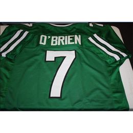 Custom 009 Youth women Vintage KEN O'BRIEN #7 QB Sewn Stitched RETRO Football Jersey size s-5XL or custom any name or number jersey