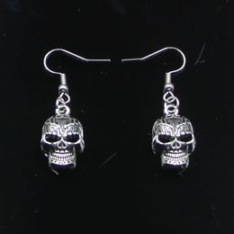 Fashion Handmade Simple Design 21*13mm Skeleton Head Skull Drop Earrings For Women Gift Fashion Jewellery Cute Small Object