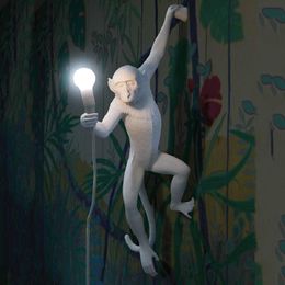 Подвесные светильники североамериканский современный черный обезьяна лампа веревка веревочка светодиодная люстра кантри смола лофт промышленного дома Decora
