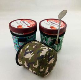 Ice Cream Holder Insulator Cup Sleeve Cooler Cover Household Sundries Case Tools Neoprene Leopard Sunflower 8.5*8cm YL357