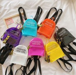 Children's Mini Backpack Cute PVC School Bags for Kids Girls Transparent Jelly School Purse Girl Clear Bag