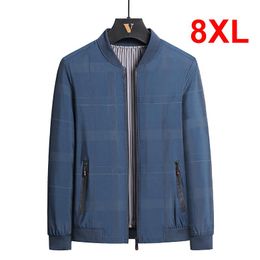 Men's Jackets 8XL 7XL Plus Size Men 2021 Autumn Baseball Jacket Casual Outdoor Outerwear Solid Color Coats Fashion Big Clothes